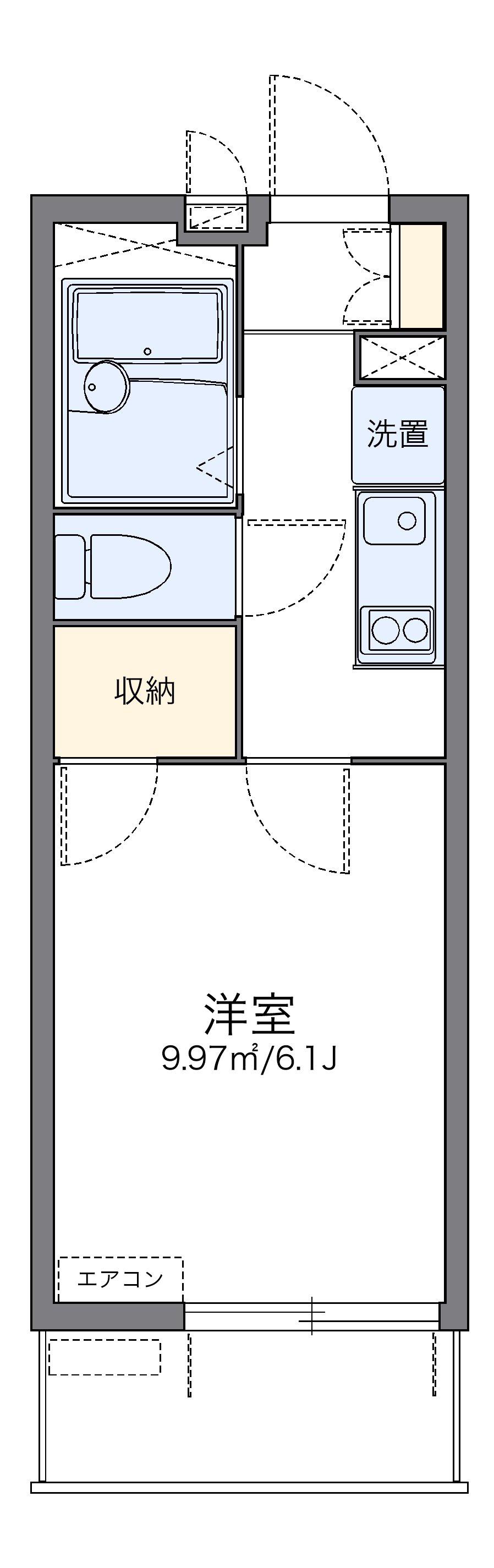 レオパレスNEXTⅡ(1K/3階)の間取り写真