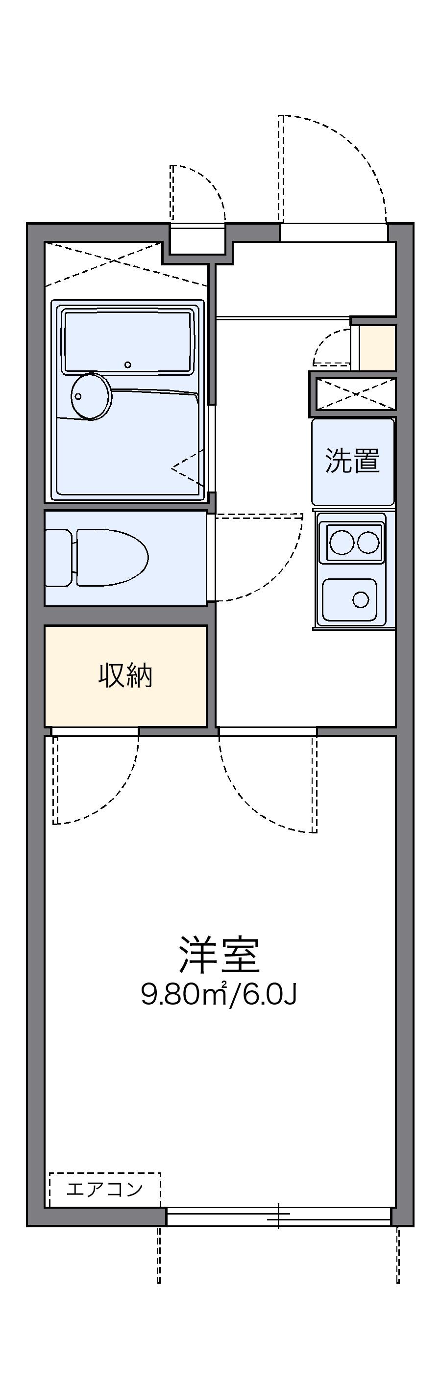 レオパレス金森 1階階 間取り