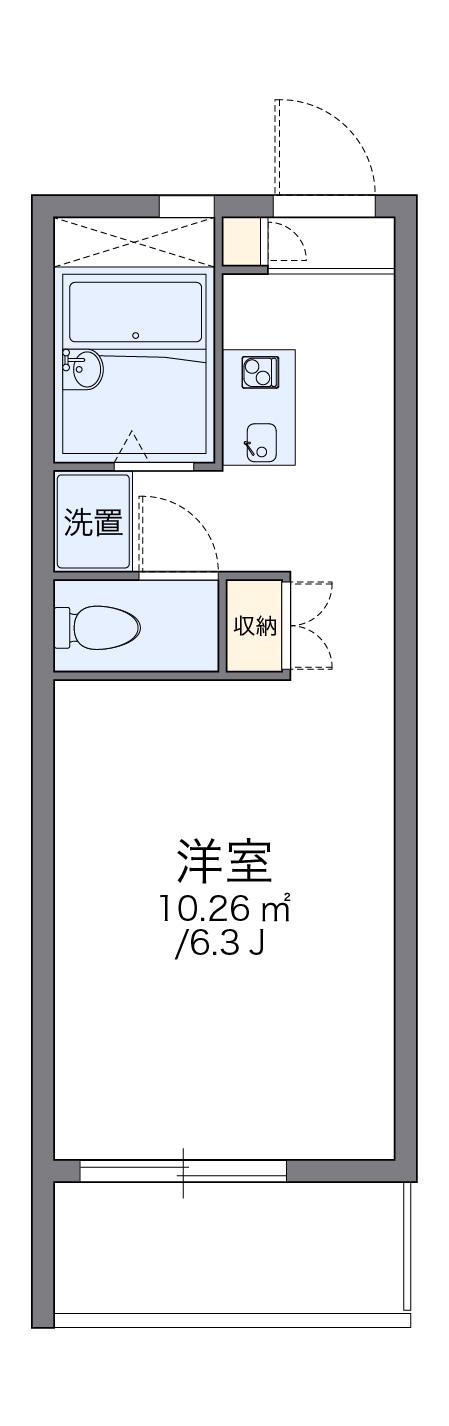 レオパレスサニーコートイシガキ(1K/2階)の間取り写真