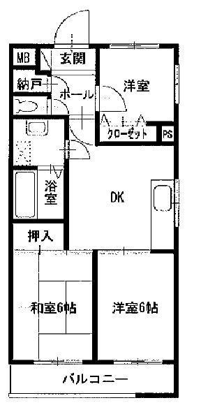 サンヒルズ東戸塚(3DK/3階)の間取り写真