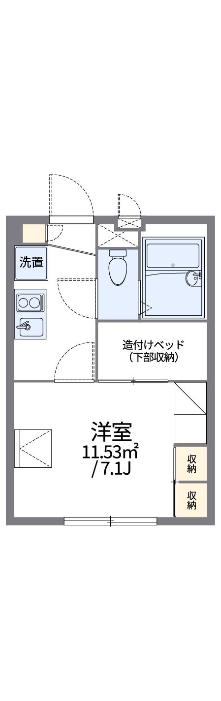 レオパレスフービエール 2階階 間取り