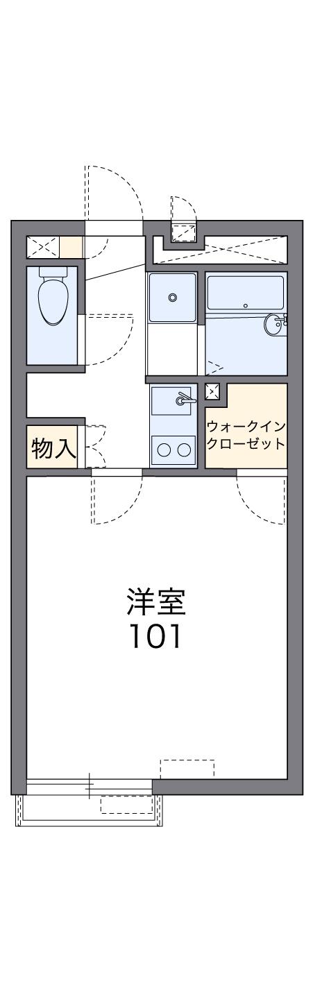 レオネクストBLOOMⅢ(1K/1階)の間取り写真