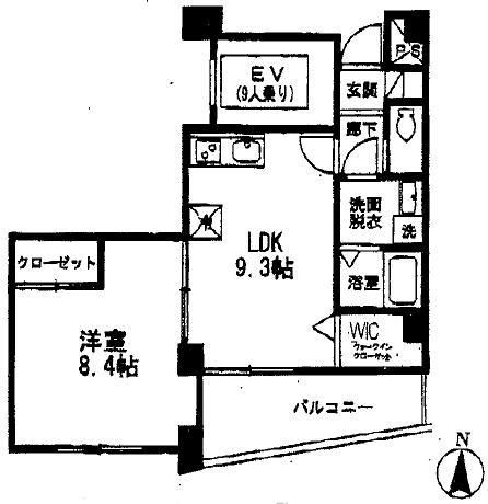 グランドマークコート(1LDK/2階)の間取り写真
