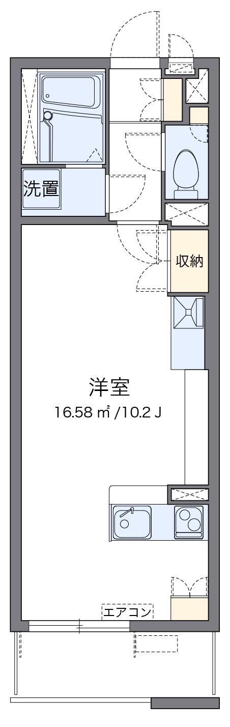 レオネクストレジデンス川崎(ワンルーム/2階)の間取り写真
