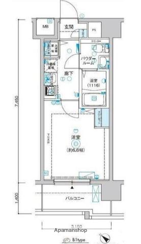 レグラス新横浜駅前 8階階 間取り