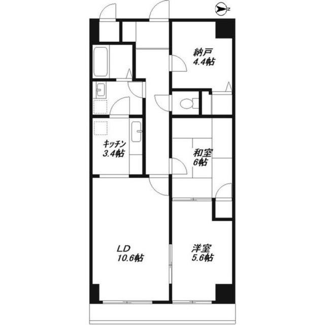 ヒルトップいぶき野(2SLDK/5階)の間取り写真