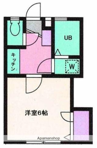 プリモカーサ(1K/1階)の間取り写真