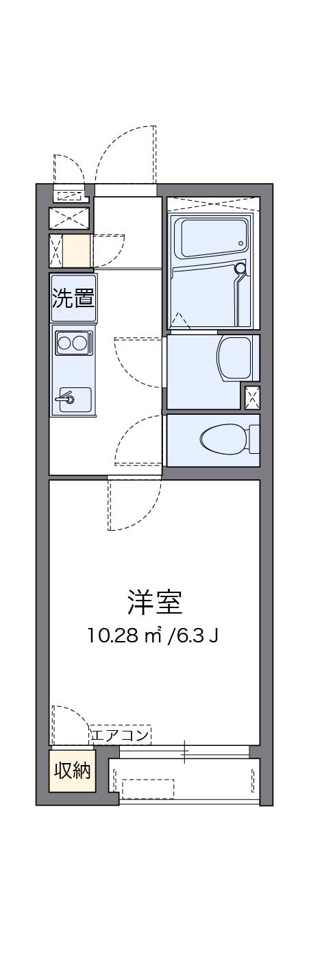 クレイノサングランド(1K/1階)の間取り写真