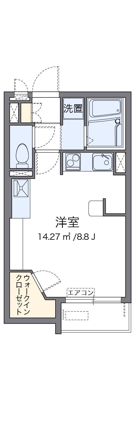 ミランダパレス湘南本宿(ワンルーム/1階)の間取り写真