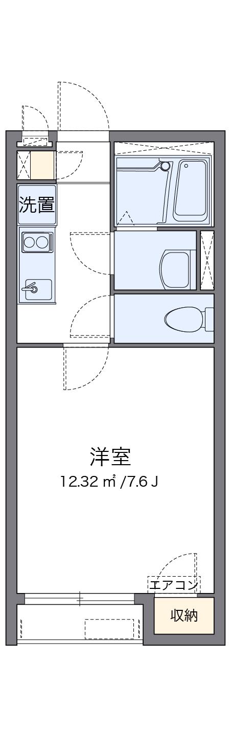 クレイノDOGWOOD(1K/1階)の間取り写真