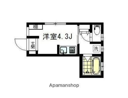 AMADEUS(ワンルーム/1階)の間取り写真