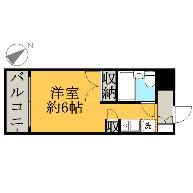 モナークマンション海老名壱番館(ワンルーム/4階)の間取り写真