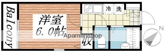 グリーンステージⅠ(1K/2階)の間取り写真