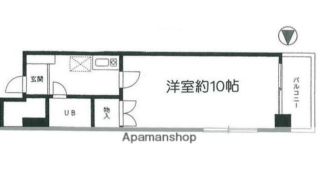 フォート金沢八景相川ビルⅡ(1K/2階)の間取り写真