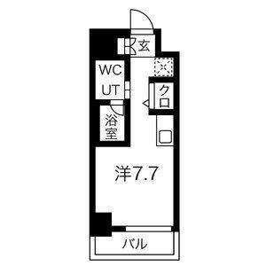 クラリッサ川崎ソレイユ(ワンルーム/10階)の間取り写真