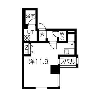 スパシエ ルクス横浜(1K/3階)の間取り写真