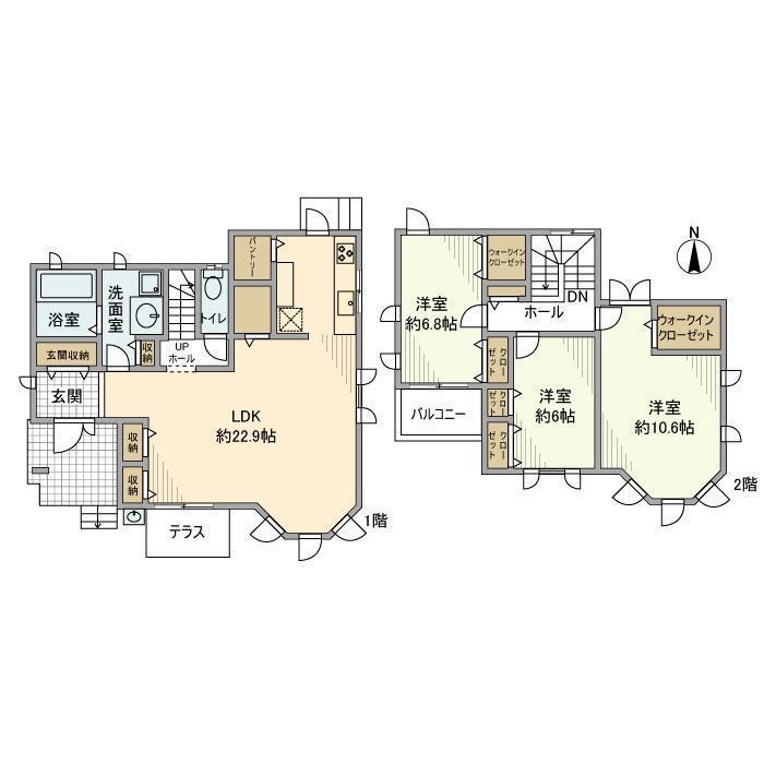 小田急電鉄小田原線 渋沢駅 徒歩13分 2階建 築17年(3LDK)の間取り写真