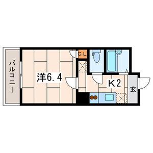 アートヒルズ横浜B棟(1K/1階)の間取り写真