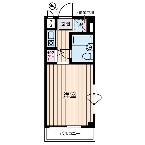 豊町中央コーポ(ワンルーム/2階)の間取り写真