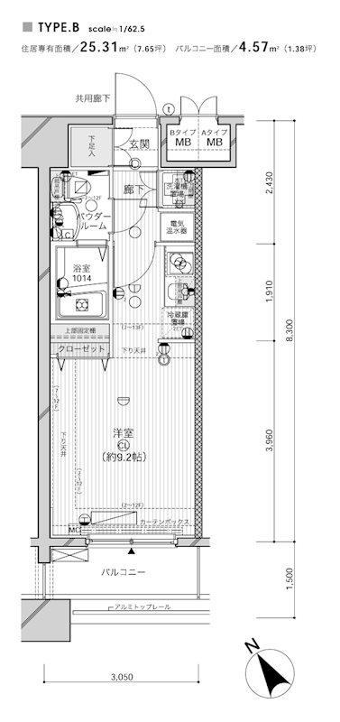 メインステージ川崎4(ワンルーム/11階)の間取り写真