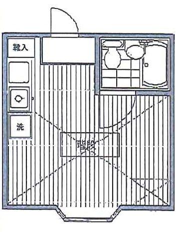 プラザUSA菊名(ワンルーム/2階)の間取り写真