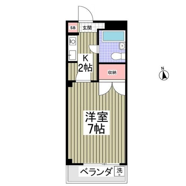 シャトーロマネ(1K/1階)の間取り写真