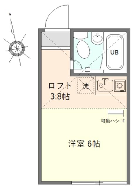 ユナイトステージHIRASAKU(ワンルーム/2階)の間取り写真