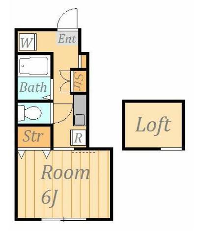 スピカ西谷(1K/2階)の間取り写真