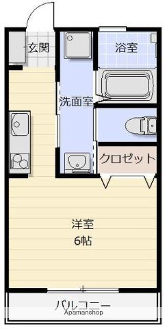 レジェンドビラ笹野台(1K/2階)の間取り写真
