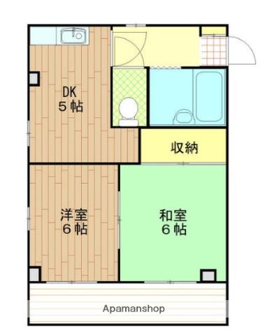 第3マルセンビル(2DK/3階)の間取り写真