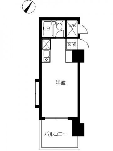 スカイコート西横浜第6(ワンルーム/2階)の間取り写真