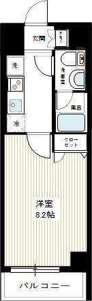 SHOKEN RESIDENCE横浜生麦Ⅱ(1K/3階)の間取り写真