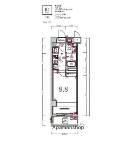 XEBEC池上Ⅲ(1K/2階)の間取り写真