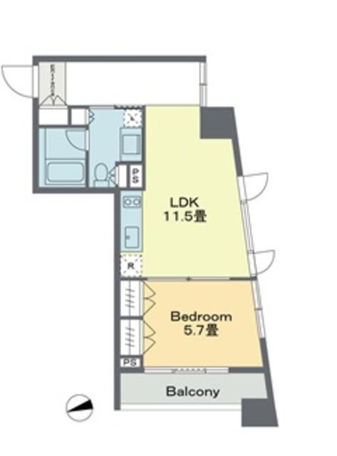 ベルファース戸越スタティオ(1LDK/11階)の間取り写真