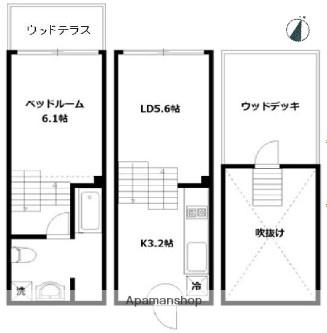 ＨＩＫＥ　ＳＫＩＰＦＬＯＯＲＴＥＲＲＡＣＥＨＯＵＳＥ(1LDK)の間取り写真