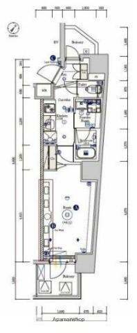 SYNEX YOKOHAMA-AOKICHO(1K/10階)の間取り写真