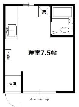 グリーンハイツ(ワンルーム/2階)の間取り写真