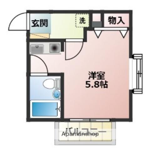 アイビーヒルズ(ワンルーム/1階)の間取り写真