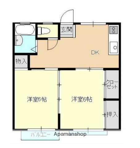 ハイムストーク(2DK/2階)の間取り写真