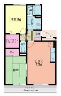 レジデンス海老名B棟(2LDK/3階)の間取り写真