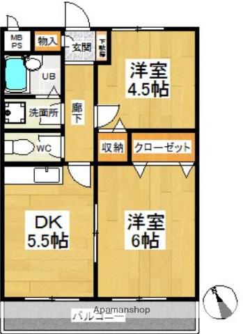 フォーレ鵠沼 2階階 間取り