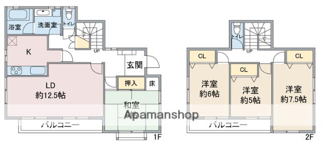 横須賀線 東戸塚駅 徒歩15分 2階建 築36年(4LDK)の間取り写真