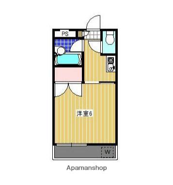 三栄ハイツⅡ(1K/3階)の間取り写真