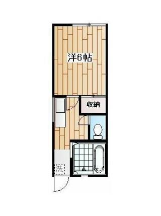 近藤荘(1K/2階)の間取り写真