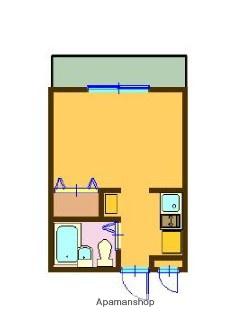 パレス山手(ワンルーム/2階)の間取り写真