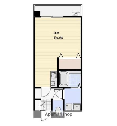 レジデント富士見(ワンルーム/1階)の間取り写真