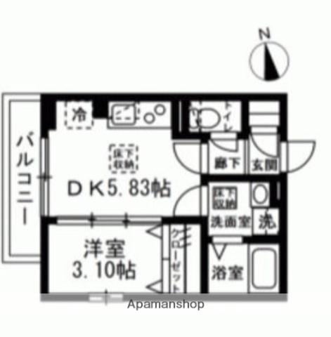 BLOOM本郷台(1DK/1階)の間取り写真