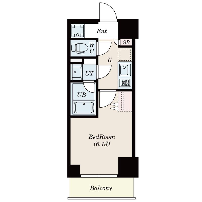 SーFORT鶴見中央(1K/5階)の間取り写真
