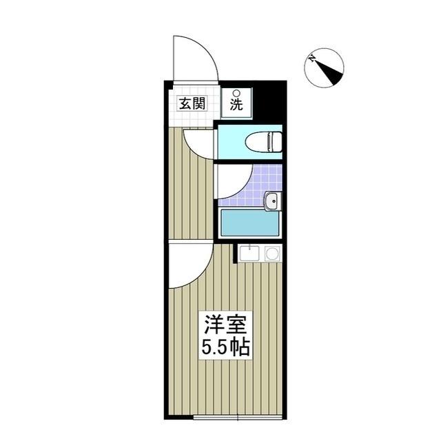 FLAT5池上新町(ワンルーム/3階)の間取り写真