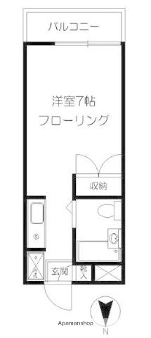 アペックス戸塚A(ワンルーム/2階)の間取り写真